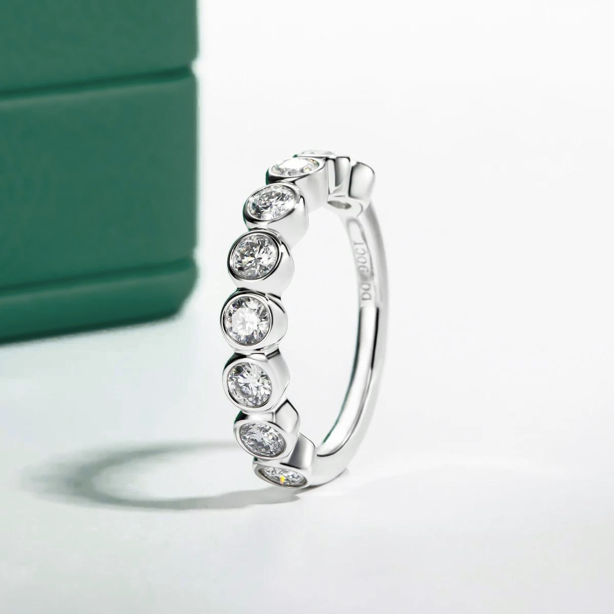 Harmony Moissanite Half Wedding Ring 
