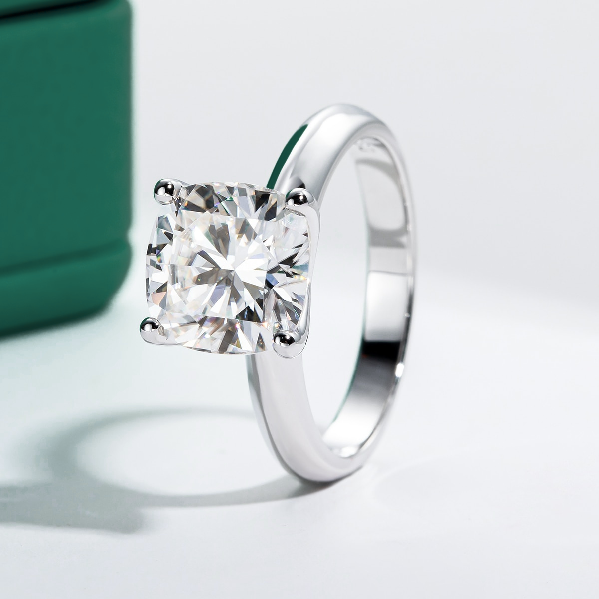 Solitaire Ring With Large Moissanite