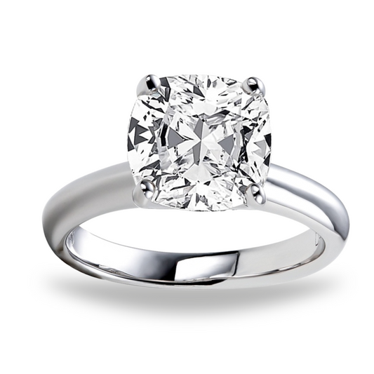 Solitaire Ring With Large Moissanite