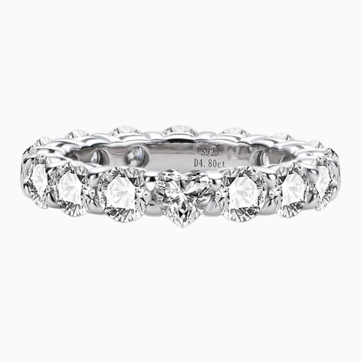 Lovely Moissanite Wedding Band