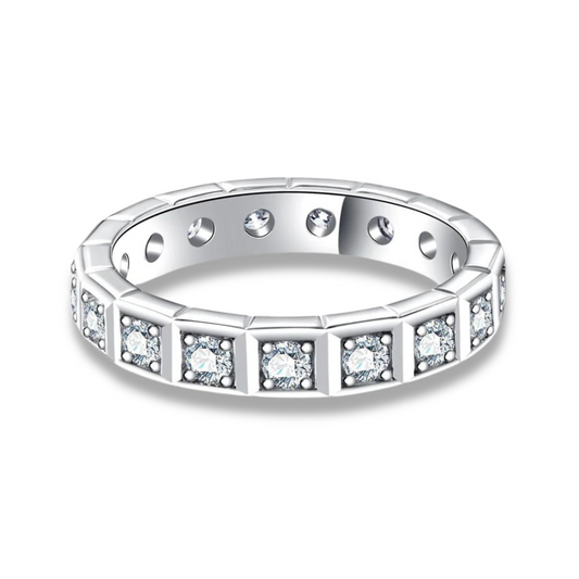 Quadratella Moissanite Wedding Ring