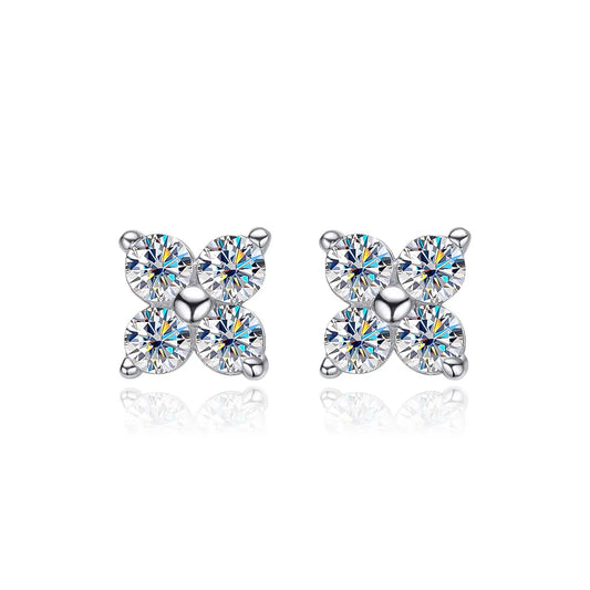 4 Moissanite Stones Earring