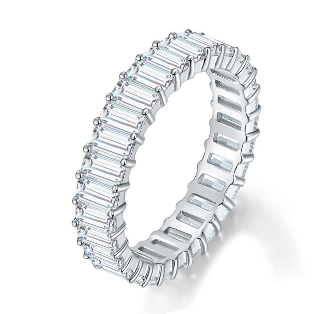 Cubic Moissanite Stones Wedding Ring