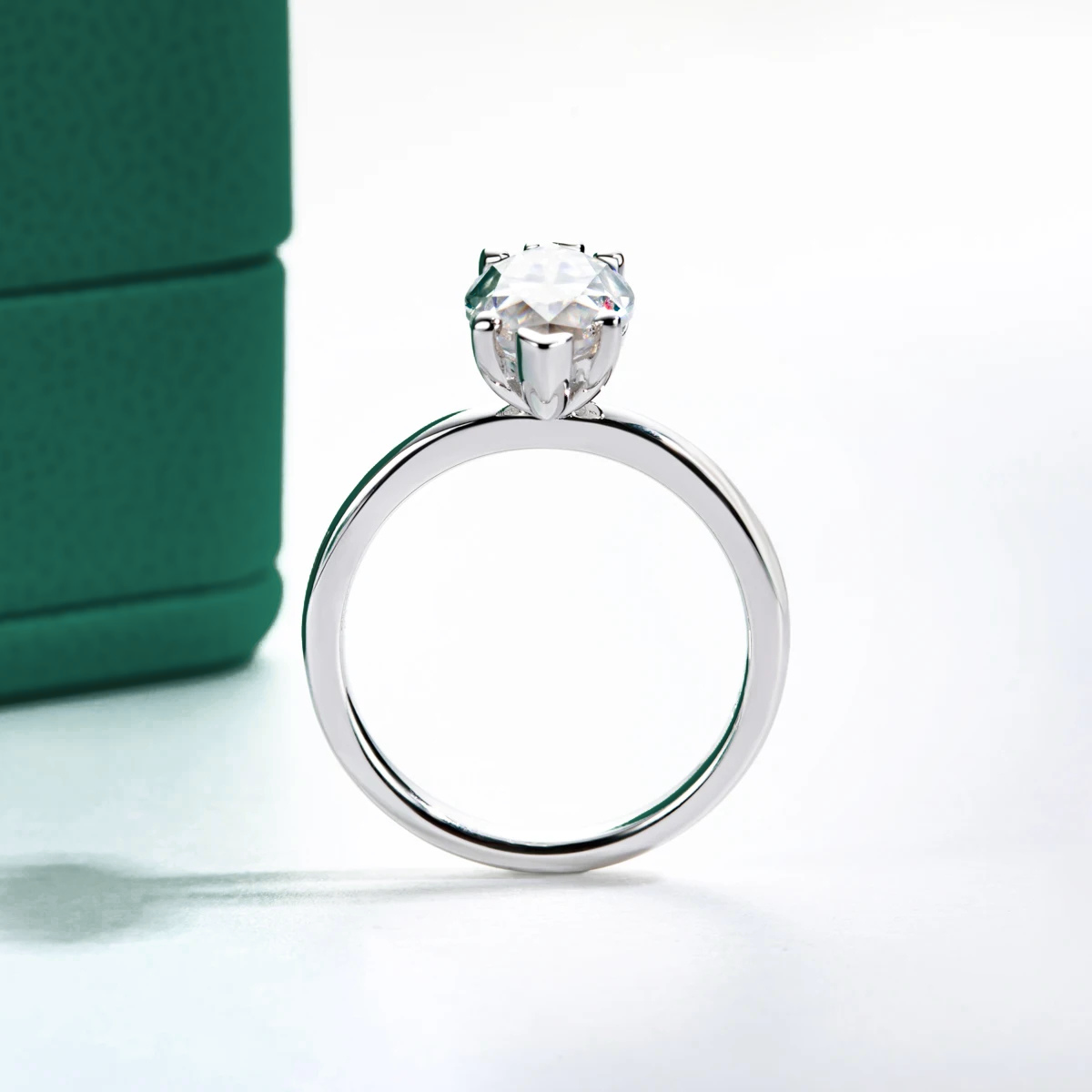 Marquise Moissanite Solitaire Ring 