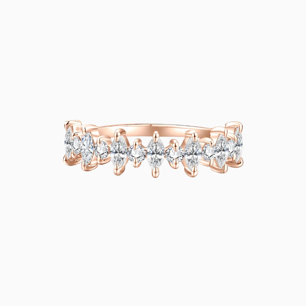 Demi Moissanite Half Eternity Band