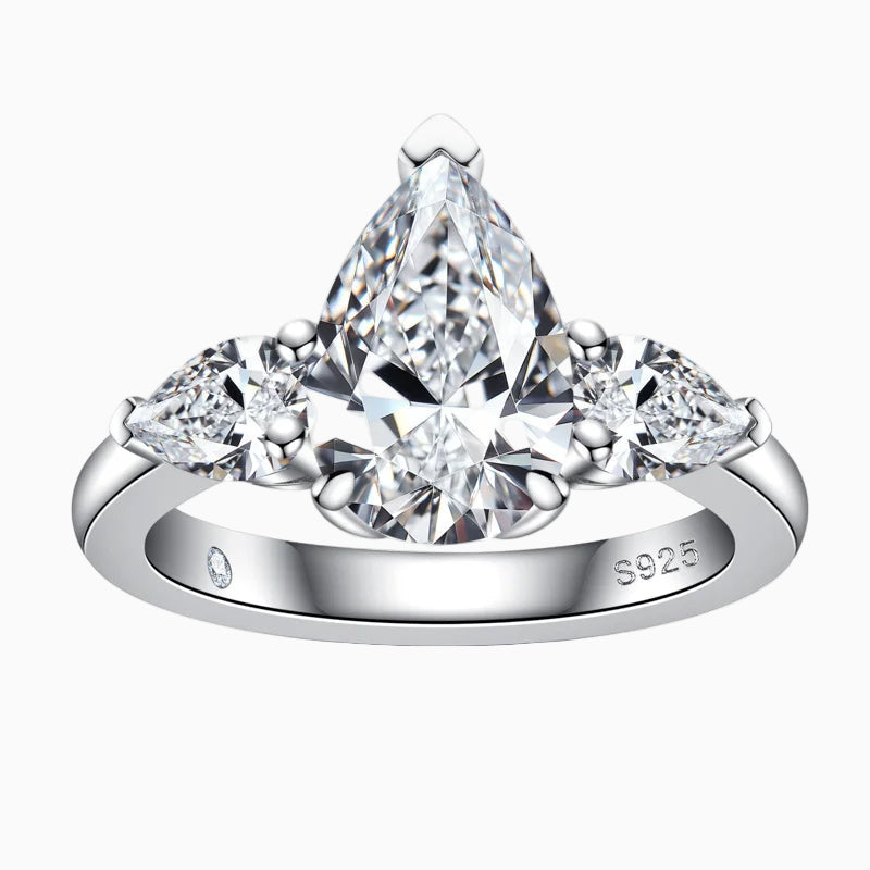 Trilogy Poire Moissanite Ring