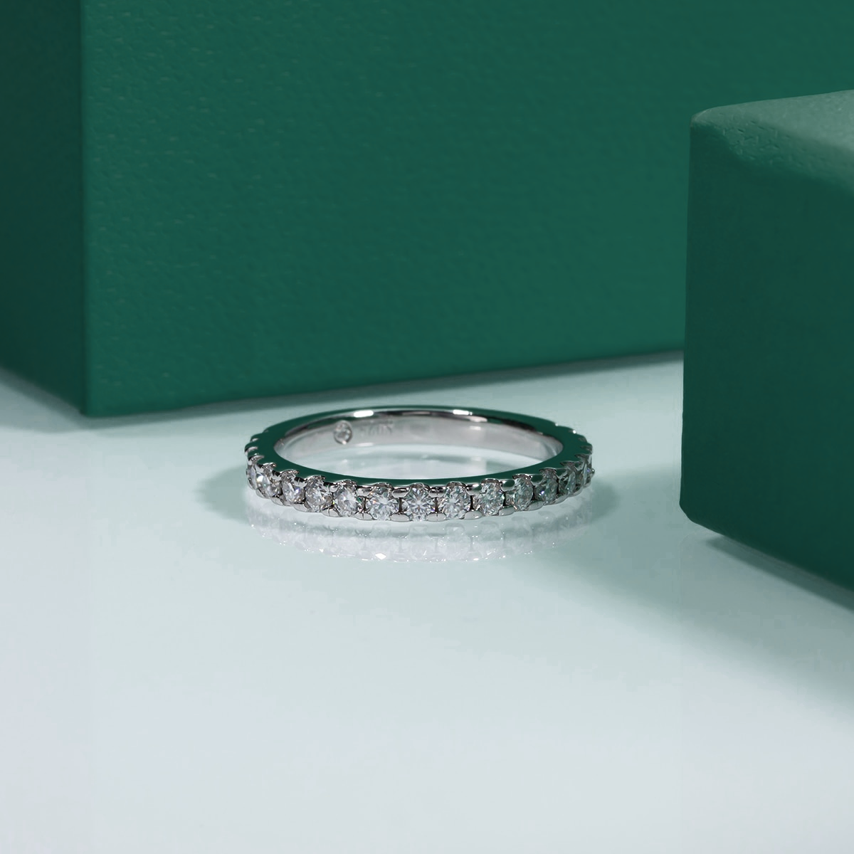 Moissanite Half Wedding Ring