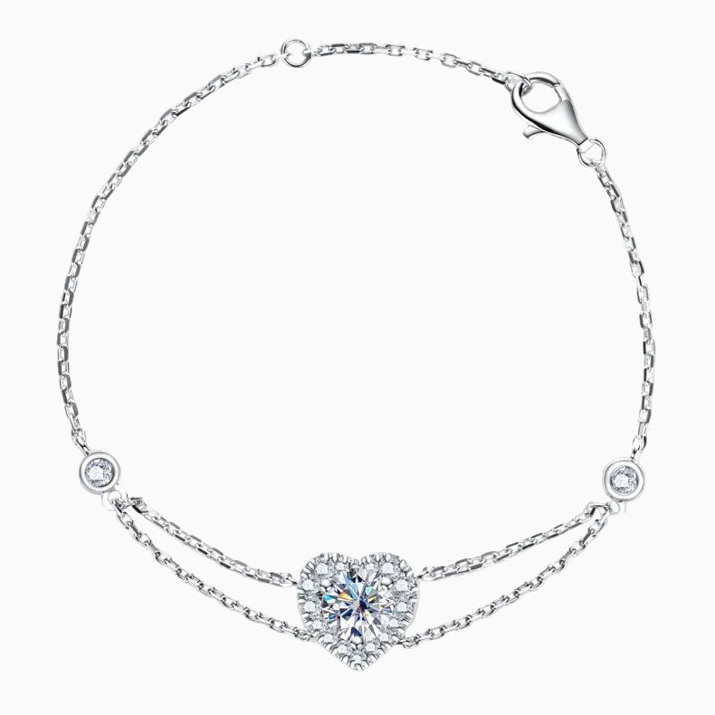 Amour Coeur Moissanite Bracelet