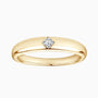 Aliança 15 Pontos Princesa Moissanite em Prata com Banho de Ouro 14k.