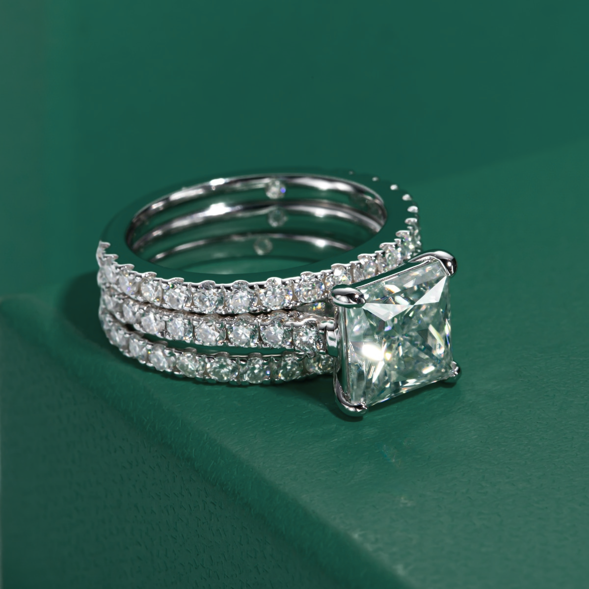 Princess Moissanite Set 