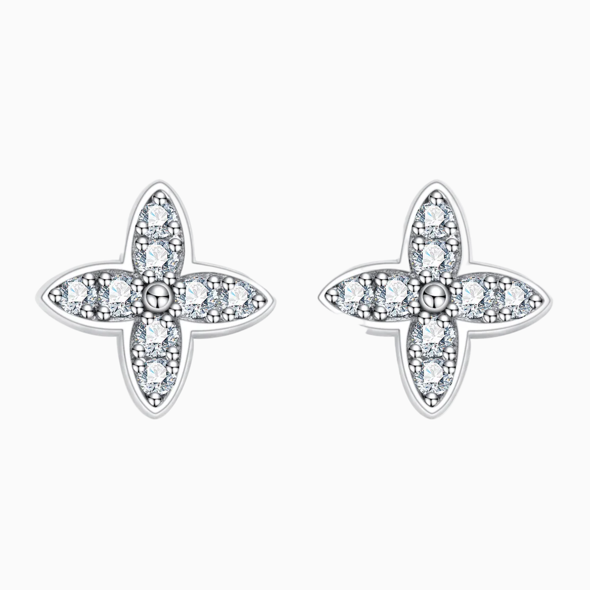 Sparkling Moissanite Stones Earring 18k Gold Plated