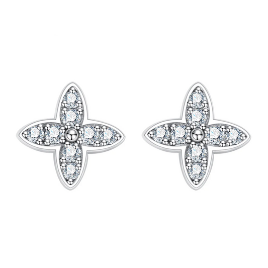 Sparkling Moissanite Stones Earring 18k Gold Plated