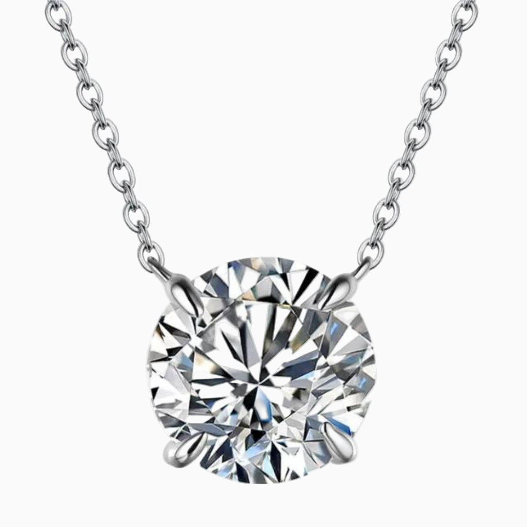 Alma Brilliant Moissanite Necklace 18k Gold Plated