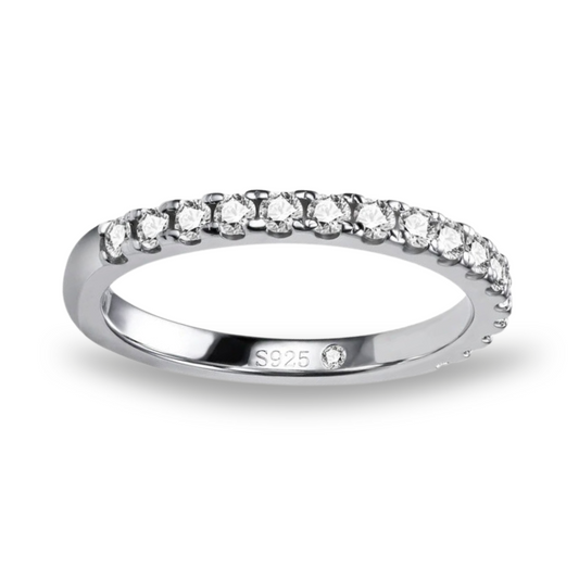 Moissanite Half Wedding Ring