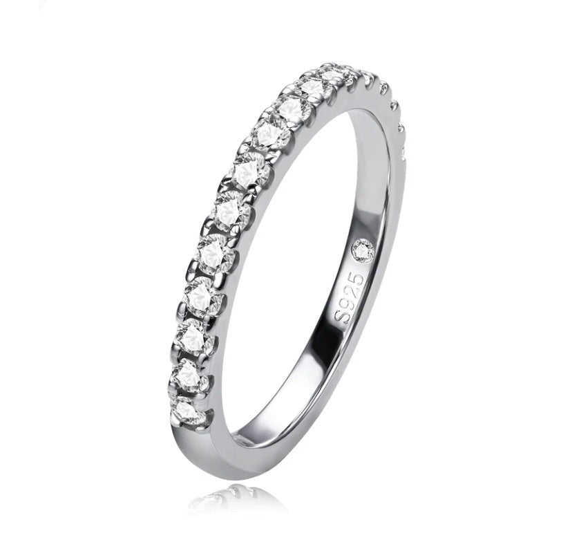 Moissanite Half Wedding Ring