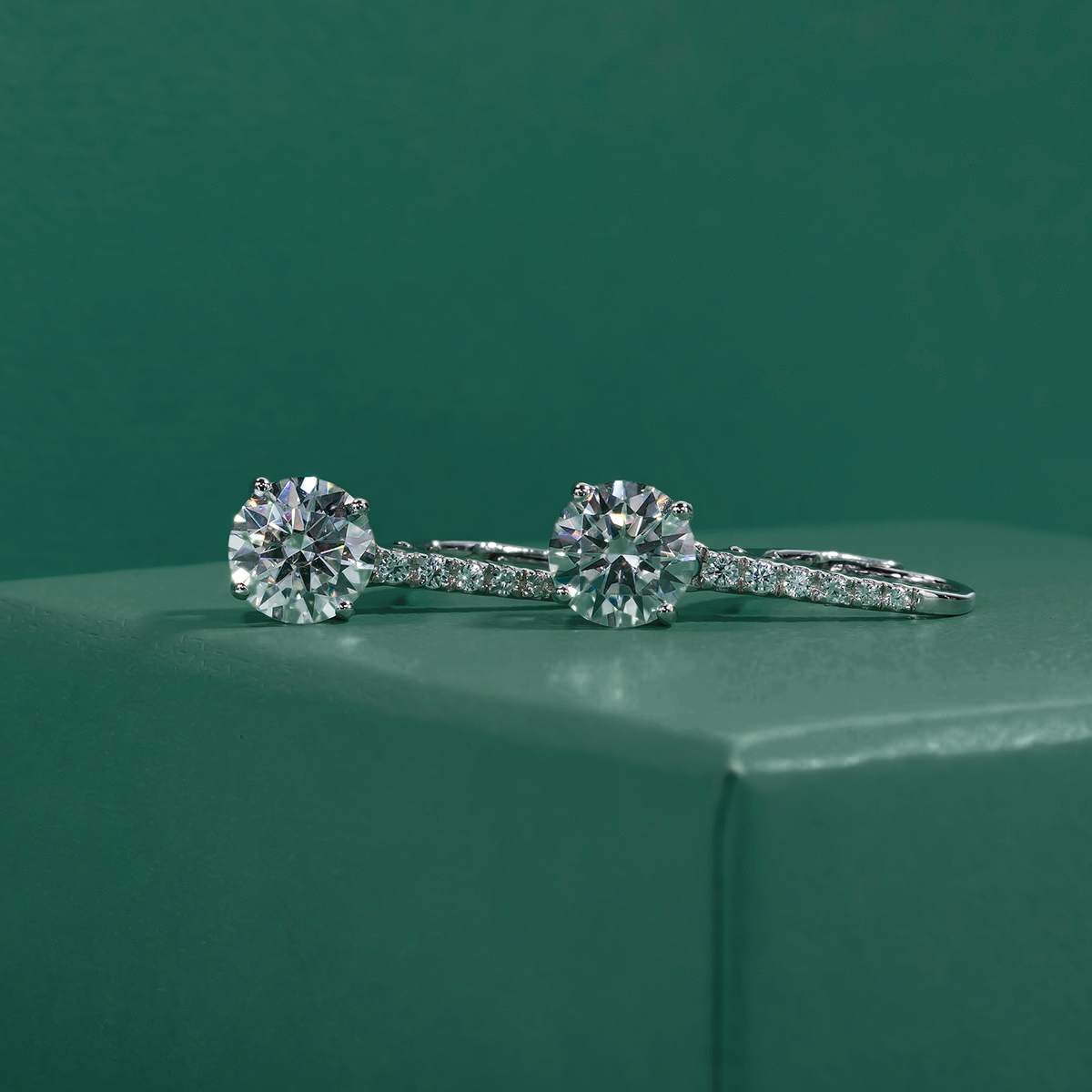 Brilliant Moissanite Drop Earring