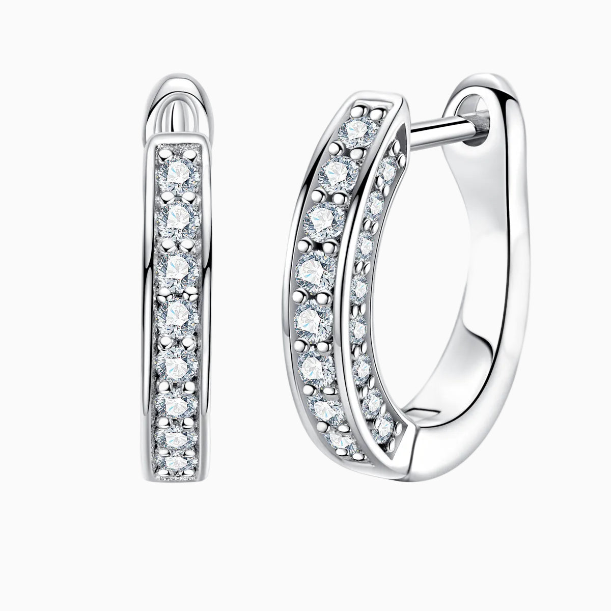 Luxe Cercle Moissanite Earrings