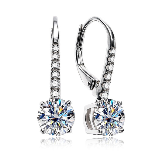 Brilliant Moissanite Drop Earring
