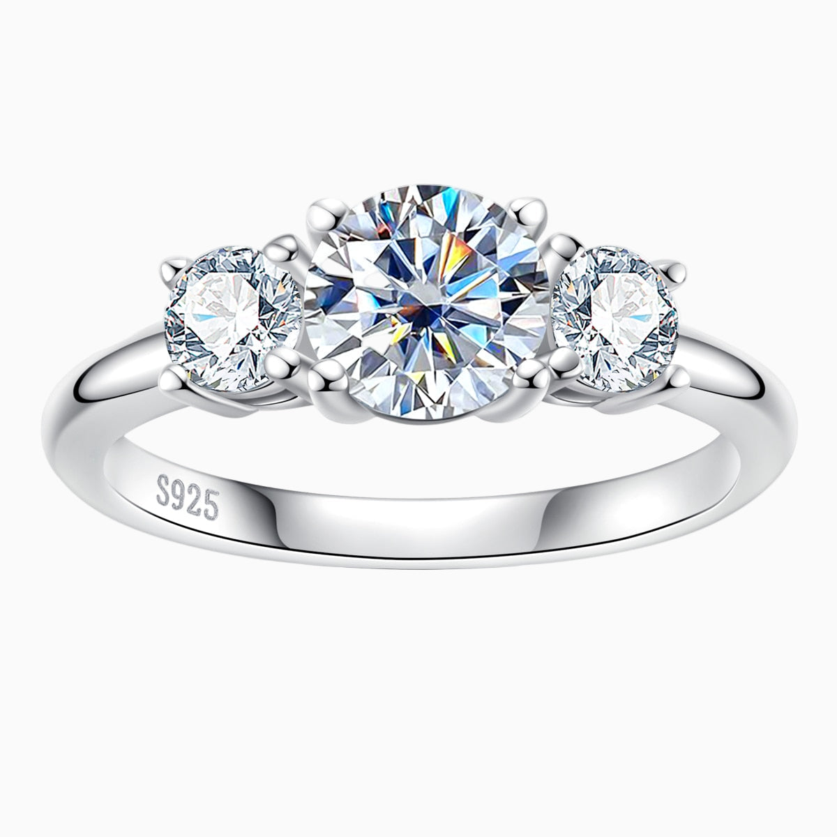 Trio Moissanite Ring