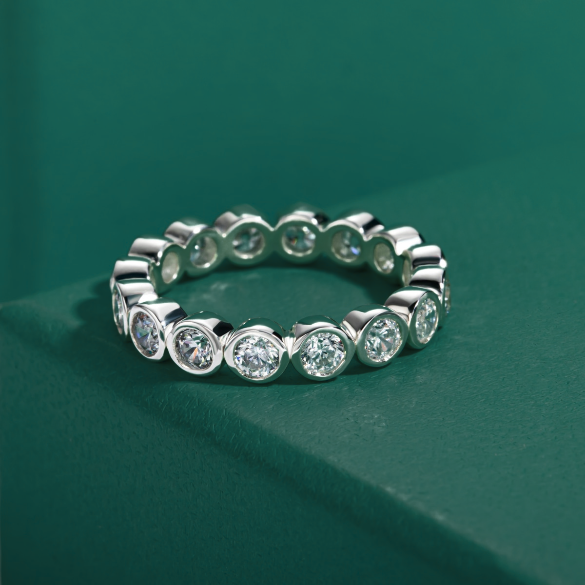 Moissanite Ball Wedding Ring 