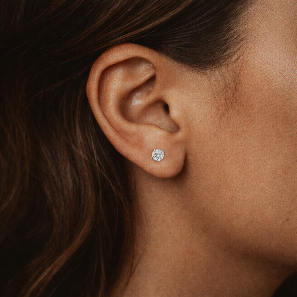 Quatre Millimètres Moissanite Earrings