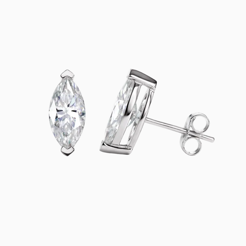 Navette Moissanite Earrings