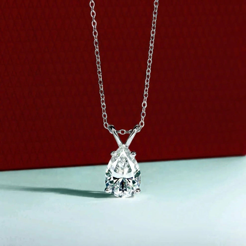 Poire Moissanite Necklace