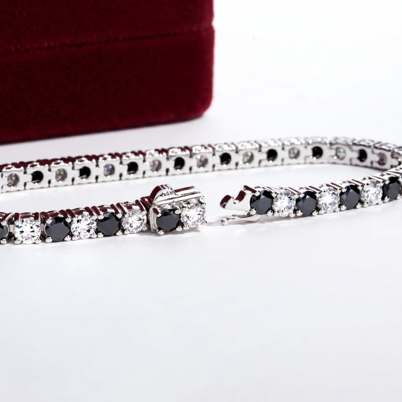 Riviera Noir & Blanc Moissanite Bracelet