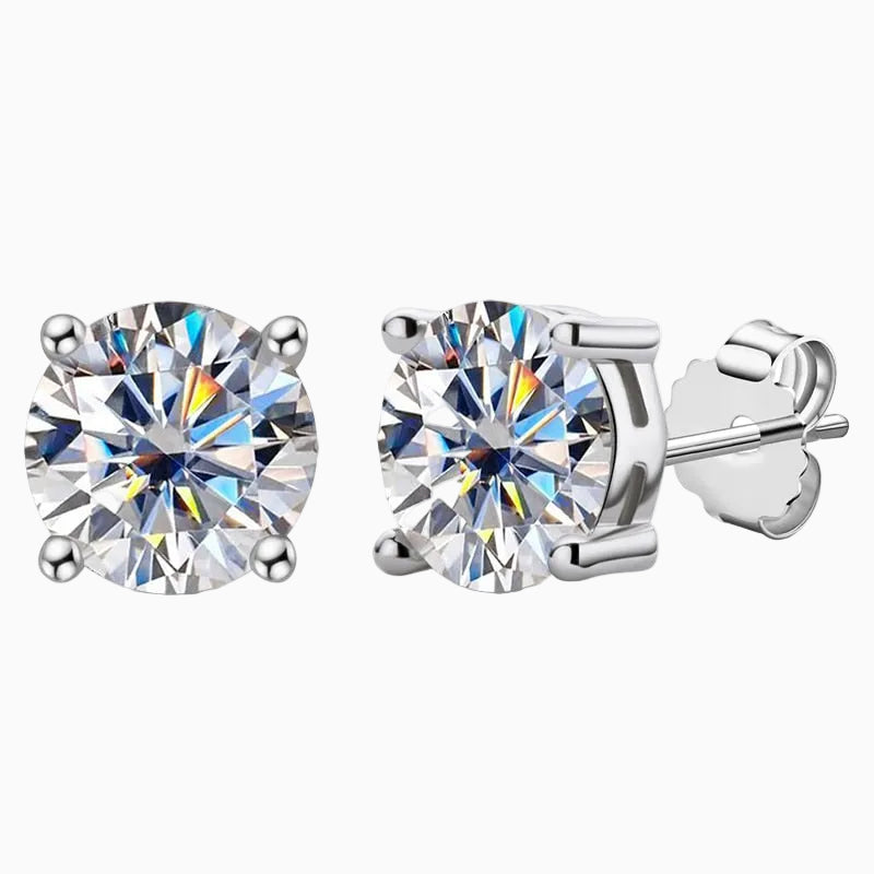 Quatre Griffes Moissanite Earrings