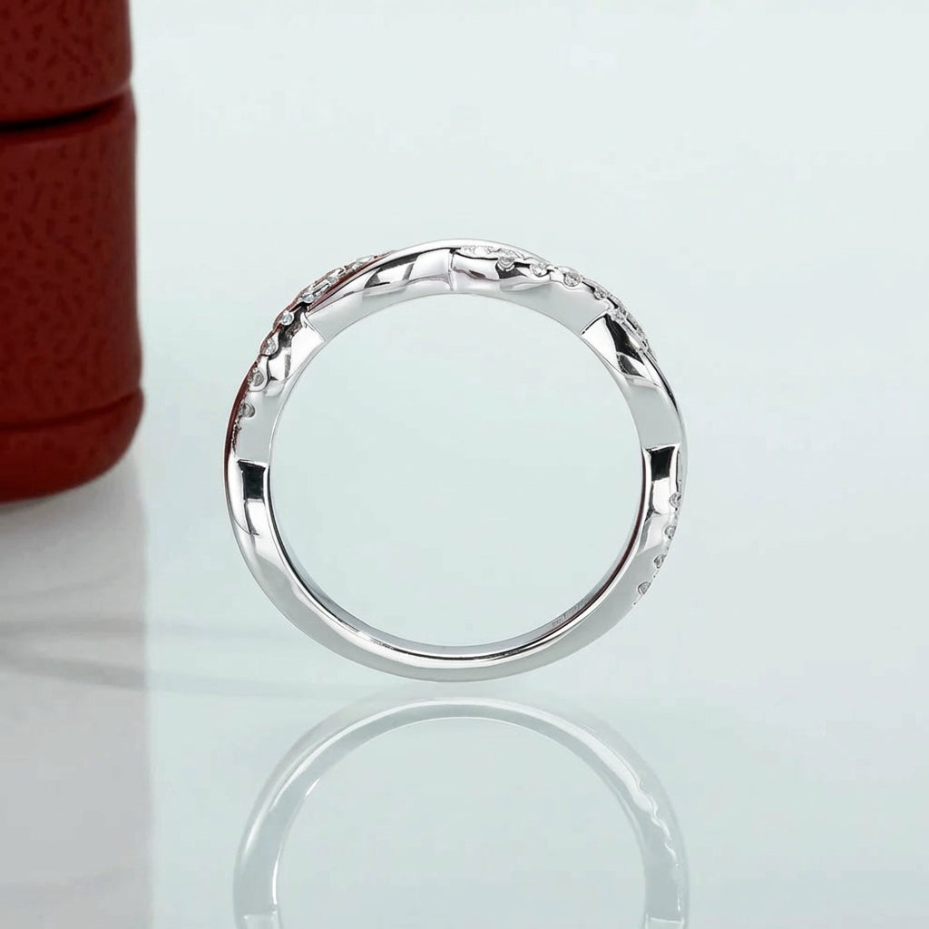 Croix Moissanite Half Eternity Band