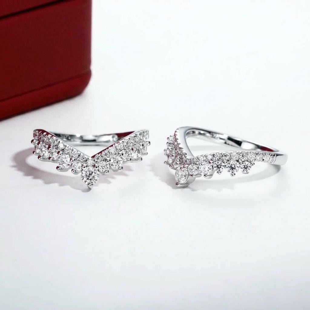 Imperial Moissanite Half Eternity Band