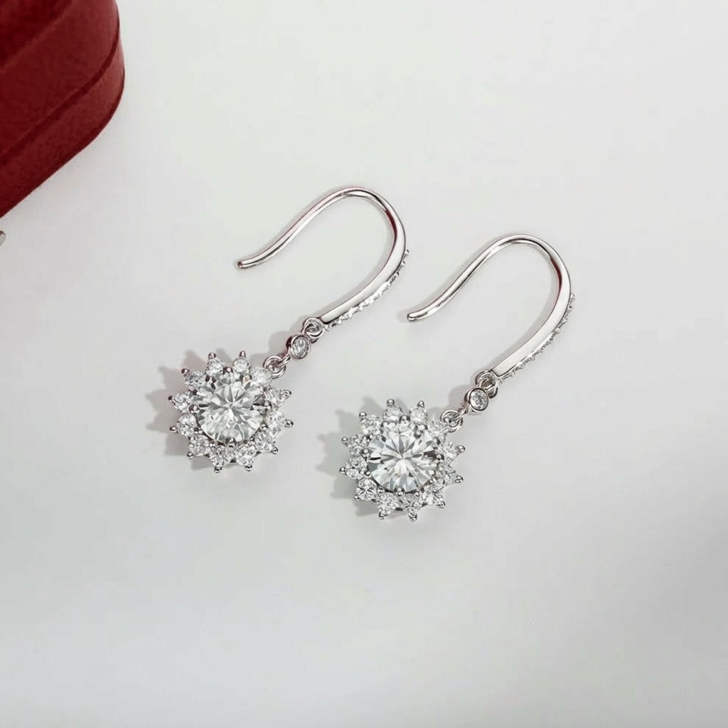 Tournesol Drop Moissanite Earrings
