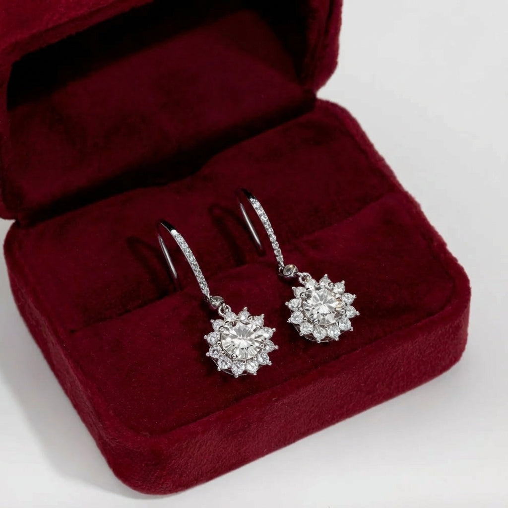 Tournesol Drop Moissanite Earrings