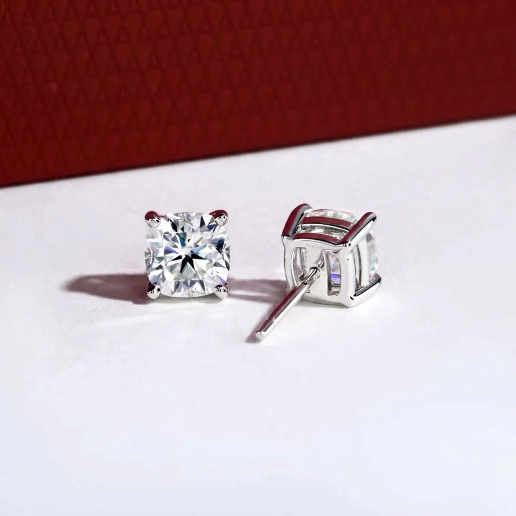 Coussin Cushion Moissanite Earrings
