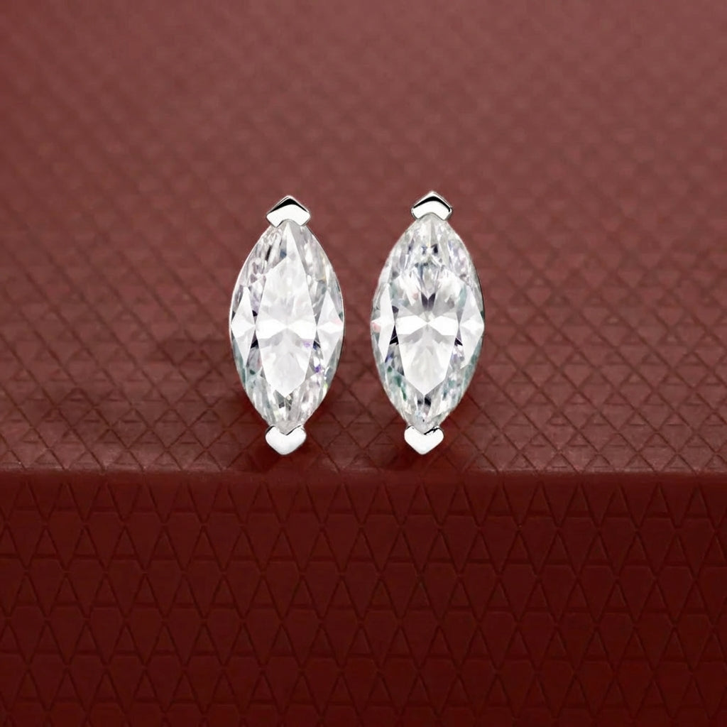 Navette Moissanite Earrings