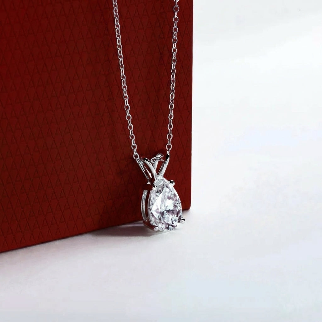 Poire Moissanite Necklace