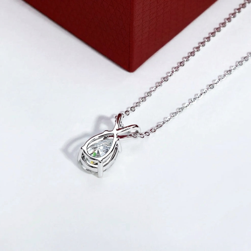 Poire Moissanite Necklace