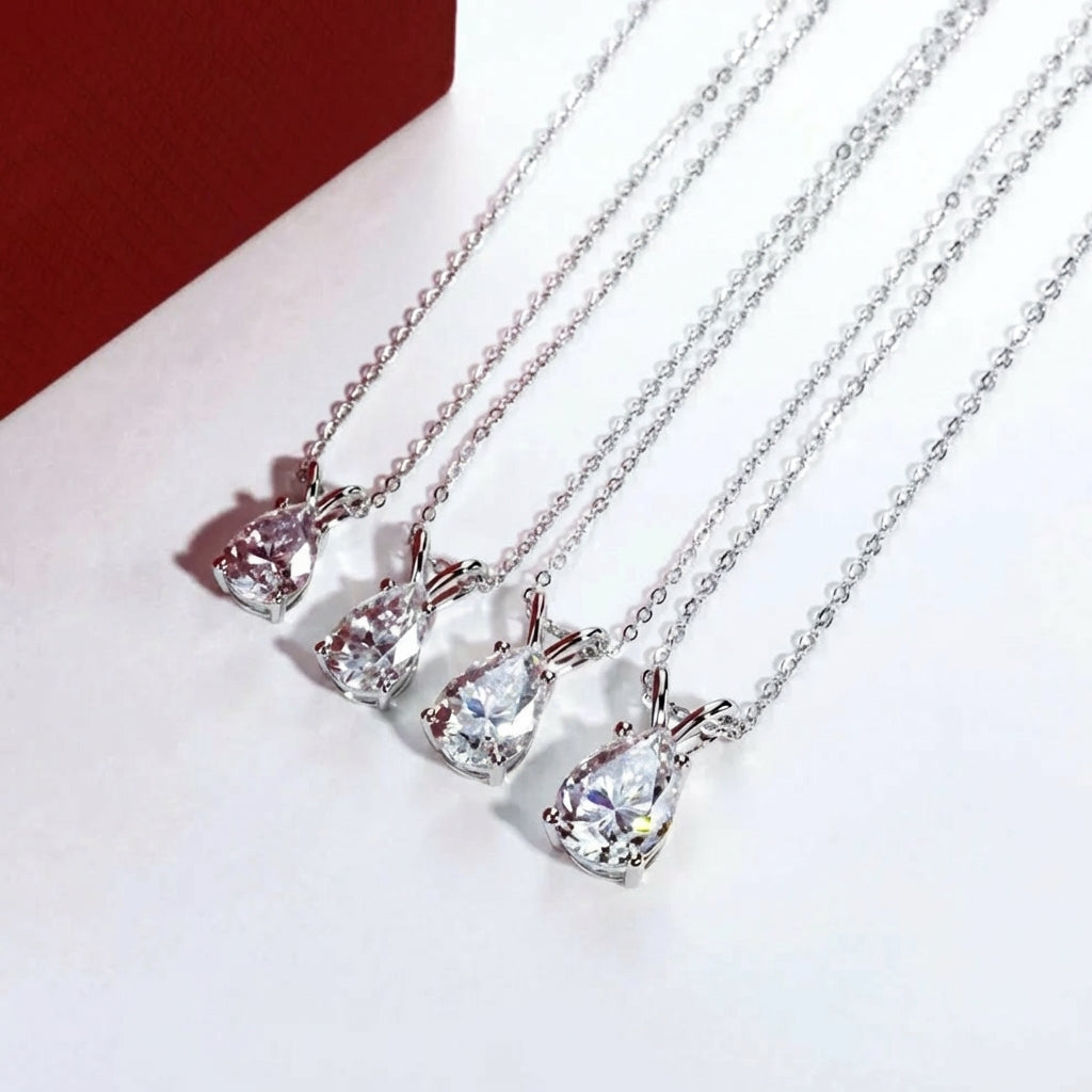 Poire Moissanite Necklace