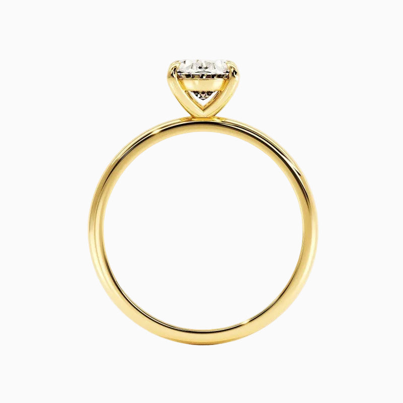 Amour Oval Moissanite Solitaire Ring