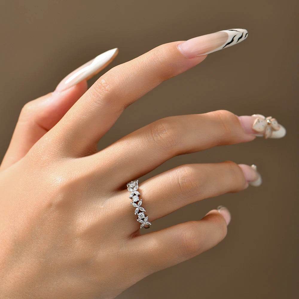 Papillon Moissanite 925 Sterling Silver Ring