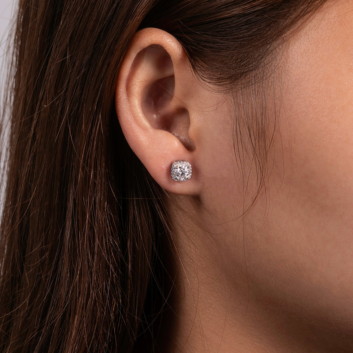 Carré Brillant Moissanite Earrings