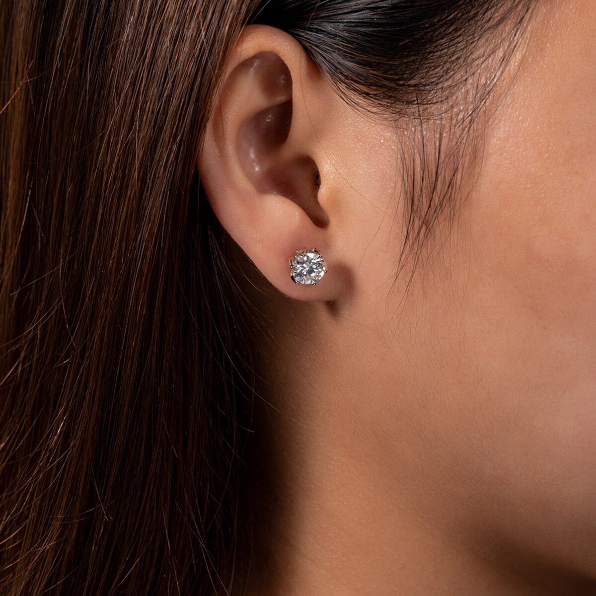 Lotus Moissanite Earrings