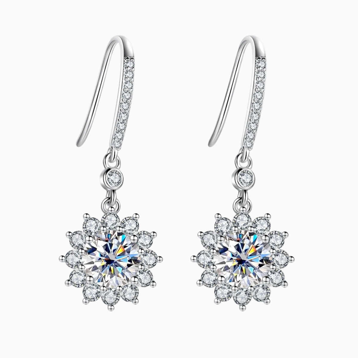 Tournesol Drop Moissanite Earrings