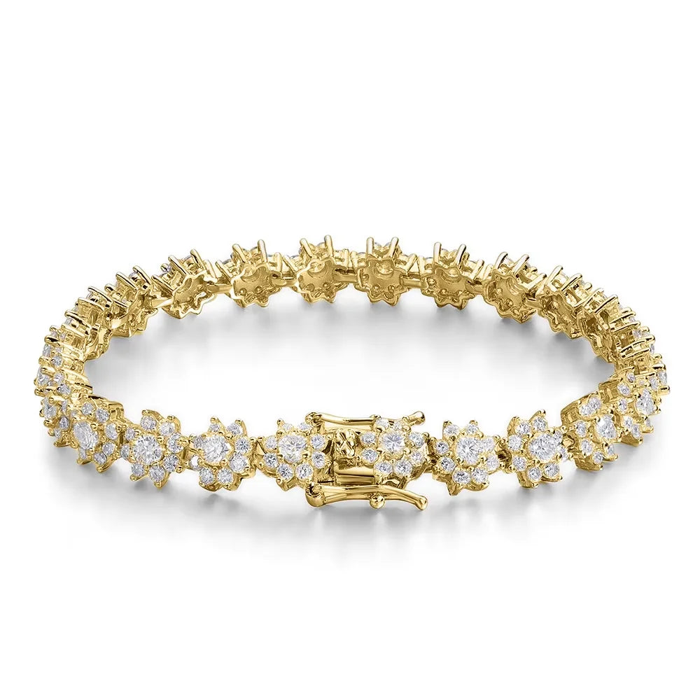 Fleur Moissanite 925 Sterling Silver Tennis Bracelet