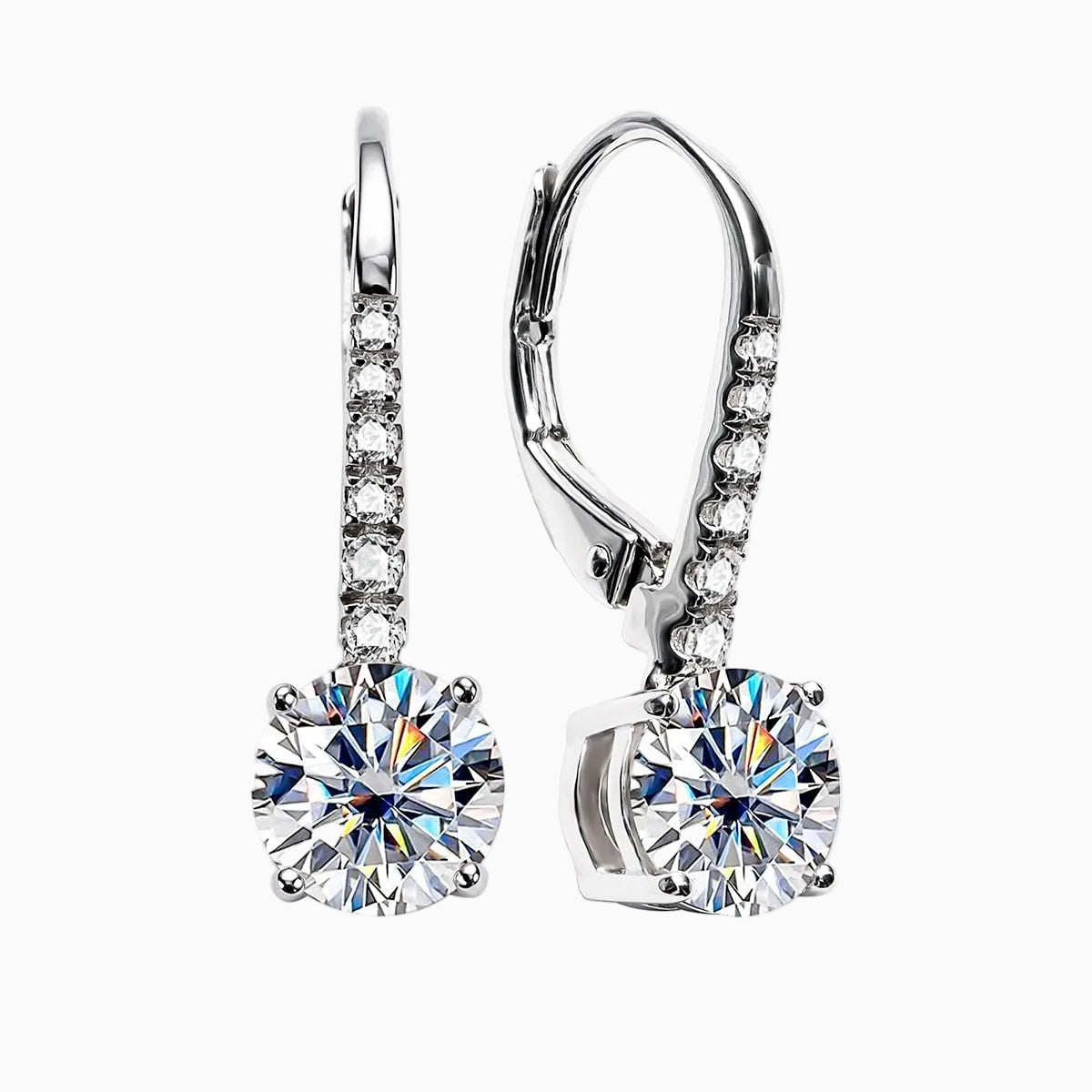 Halo Brillant Moissanite Earrings