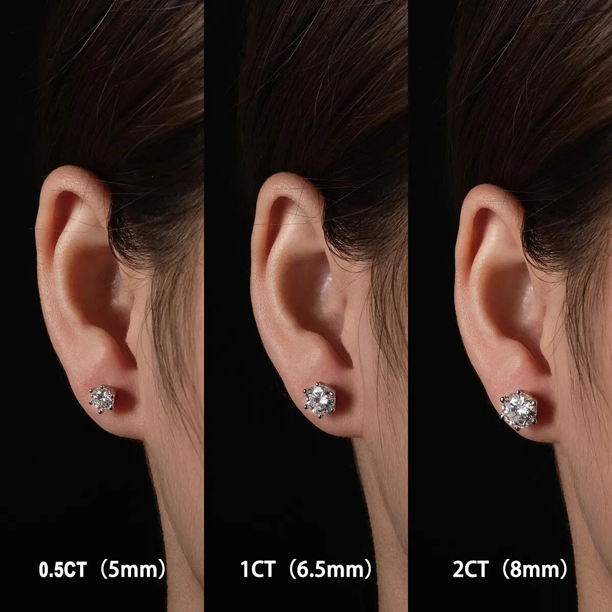 Six Griffes Moissanite Earrings