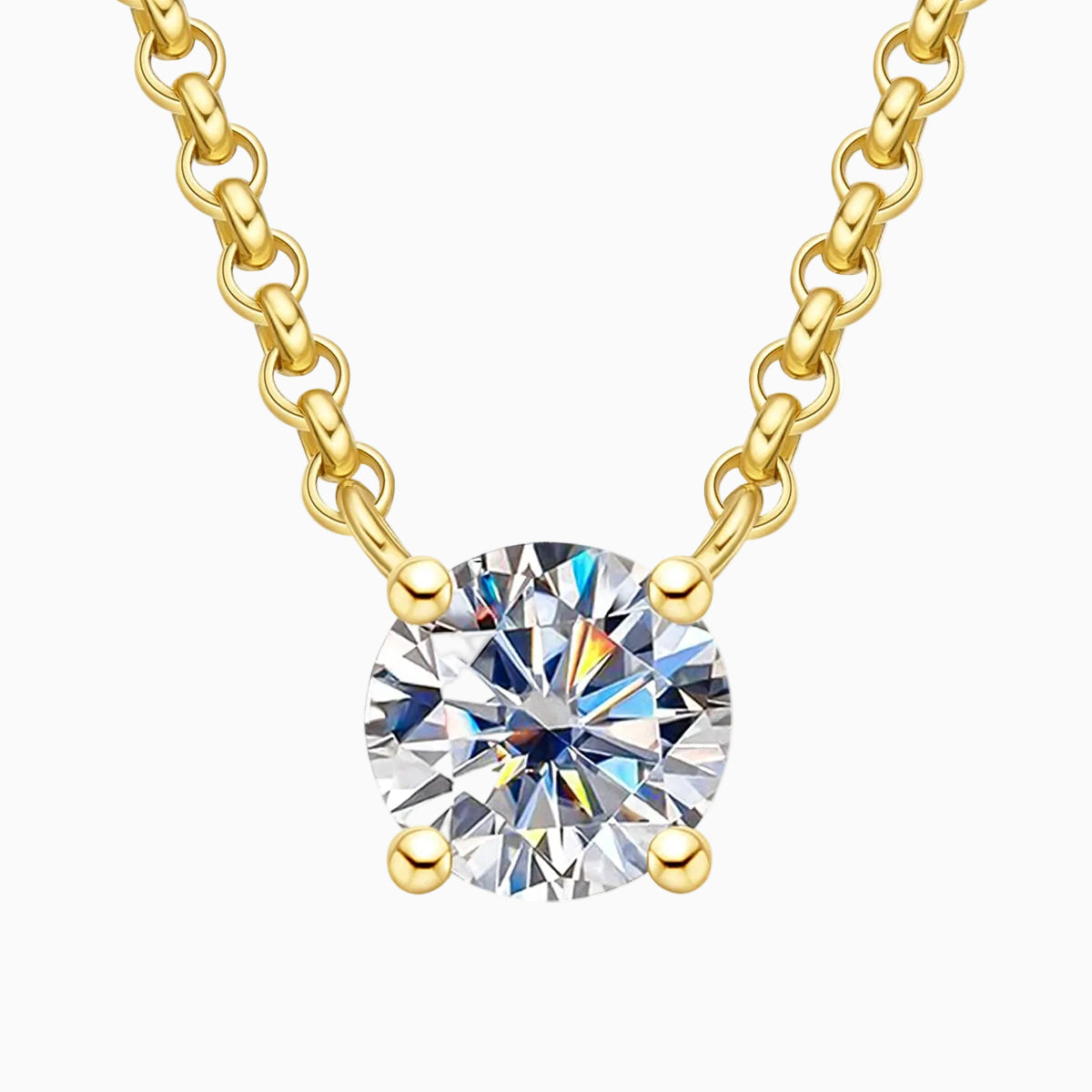 Quatre Griffes Moissanite Necklace