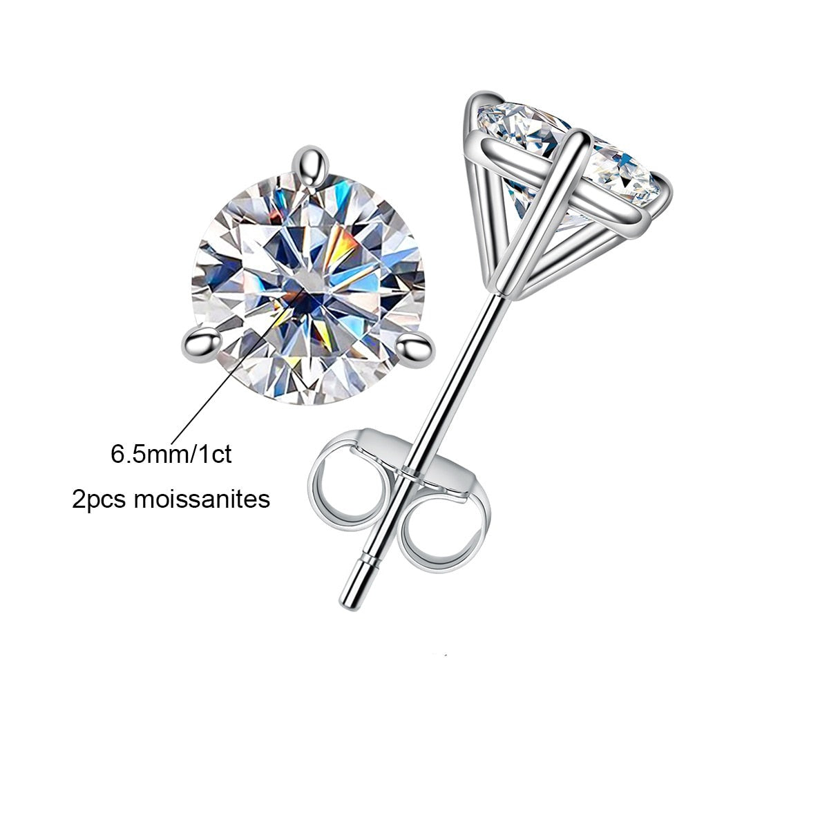 Trio Griffes Moissanite Earrings
