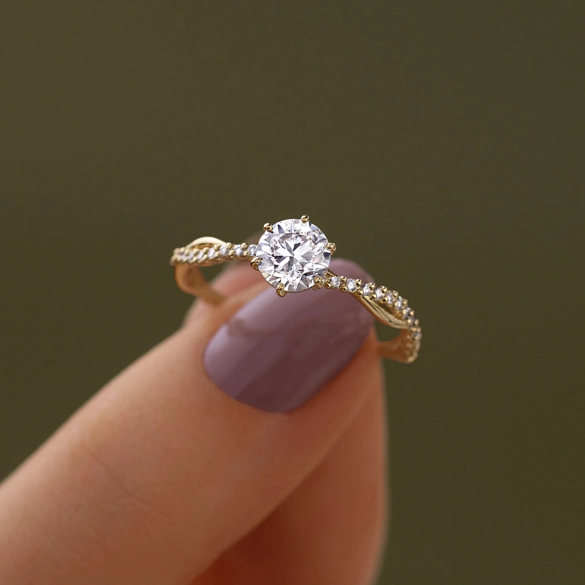 Elionne Moissanite Solitaire Ring