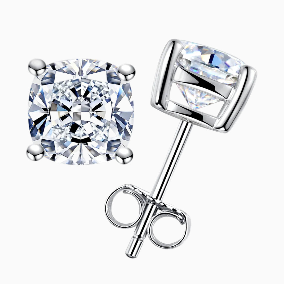Coussin Cushion Moissanite Earrings